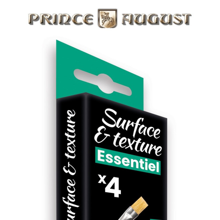 Set de pinceaux essentiel surfaces et textures (4 pcs) Prince August CPE3 Set de pinceaux essentiel surfaces et textures (4 pcs) Prince August CPE3