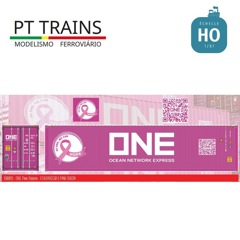 Container 40' HC ONE "Solideraty Edition" HO PT TRAINS PT190019 - Maketis