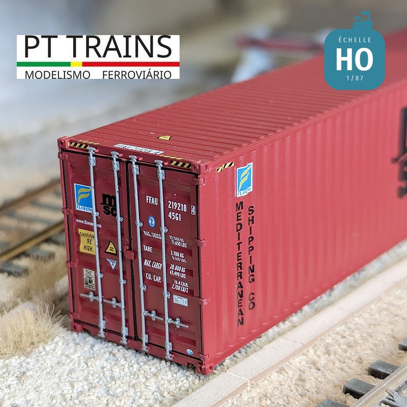 Container 40' HC MSC Florens (FFAU2192184) HO PT TRAINS PT840069 - Maketis
