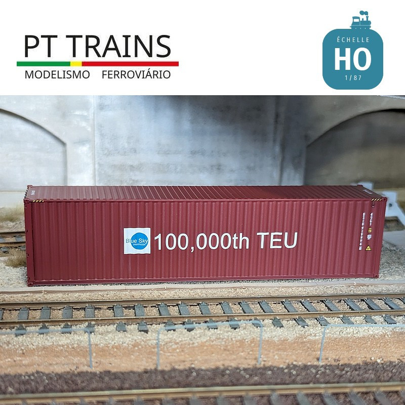 Container 40' HC BLUESKY (BSIU9199966) 100,000th TEU HO PT TRAINS PT190004 - Maketis