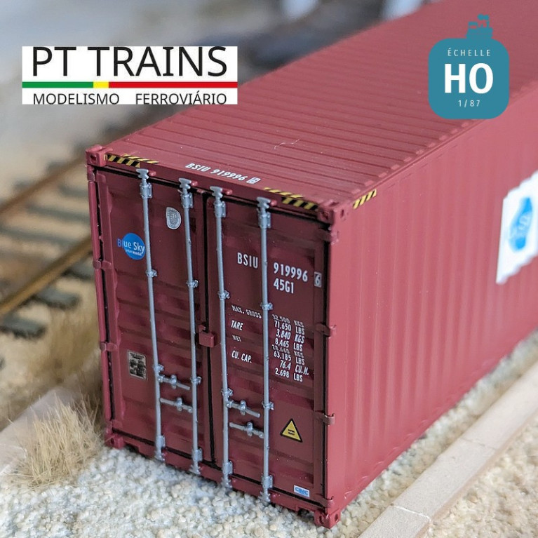 Container 40' HC BLUESKY (BSIU9199966) 100,000th TEU HO PT TRAINS PT190004 - Maketis