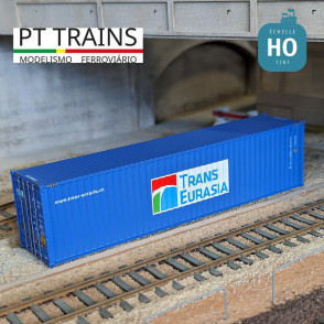 Container 40' HC TRANS EURASIA (CICU1041166) HO PT TRAINS PT840401 - Maketis
