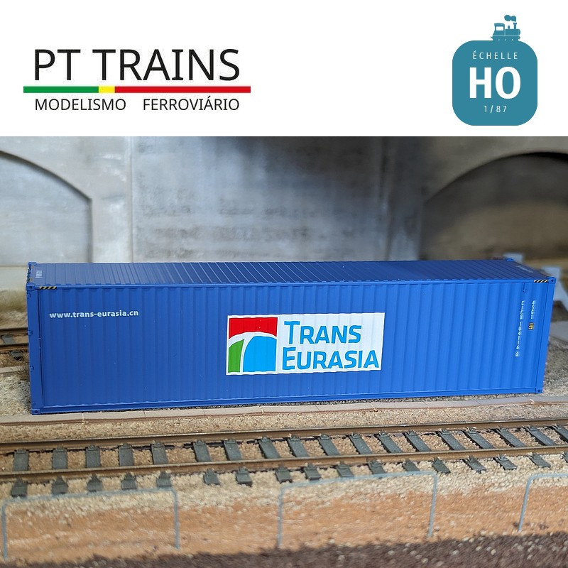 Container 40' HC TRANS EURASIA (CICU1041166) HO PT TRAINS PT840401 - Maketis