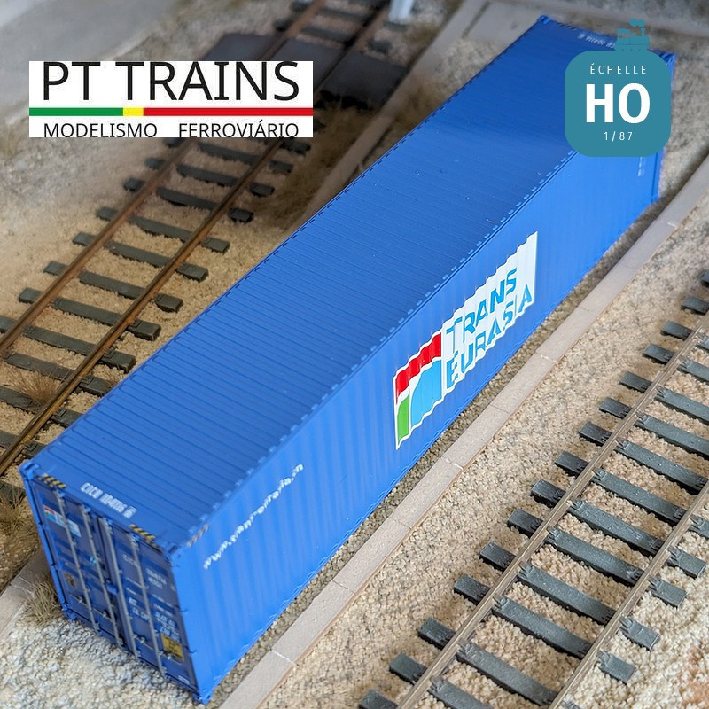 Container 40' HC TRANS EURASIA (CICU1041166) HO PT TRAINS PT840401 - Maketis