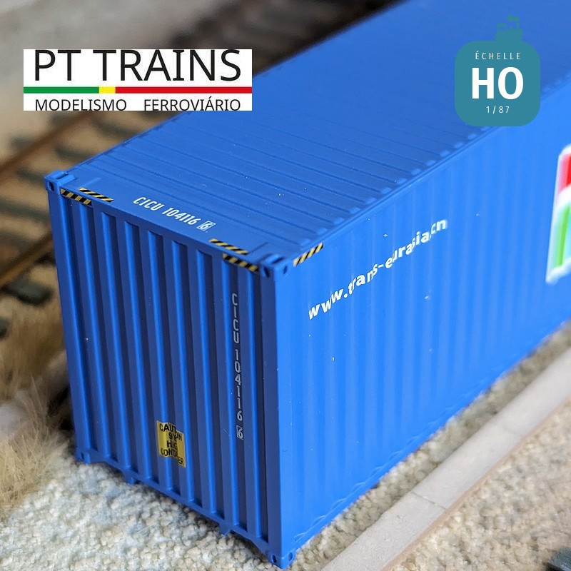 Container 40' HC TRANS EURASIA (CICU1041166) HO PT TRAINS PT840401 - Maketis