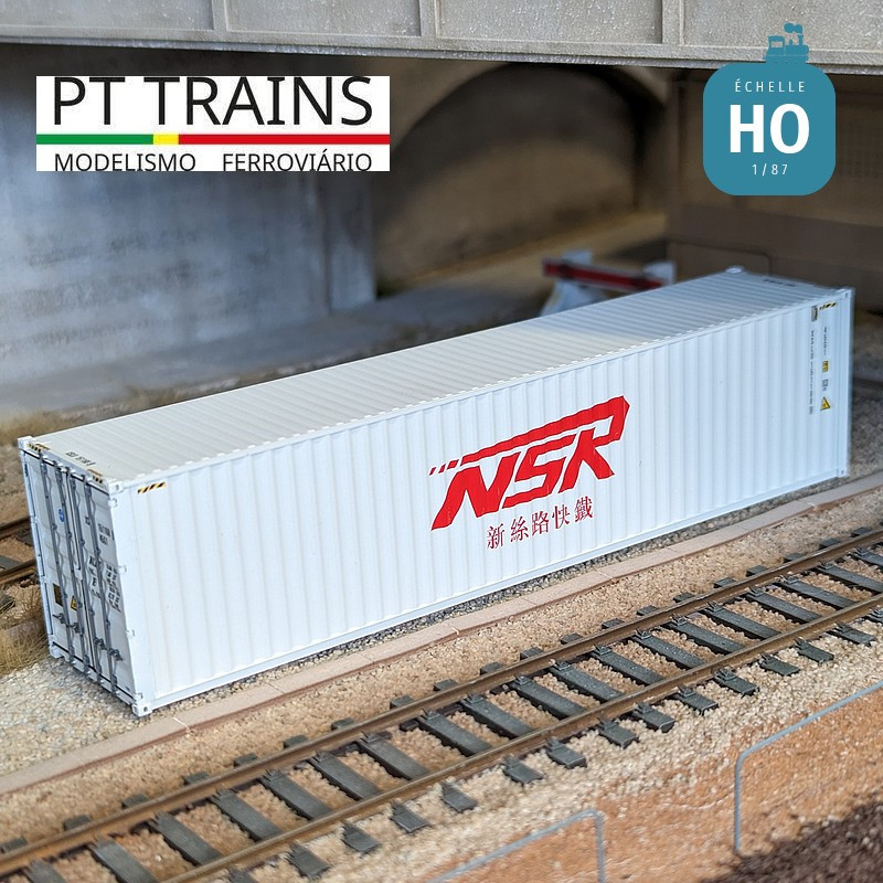 Container 40' HC NSR (XSLU1511689) HO PT TRAINS PT840404 - Maketis