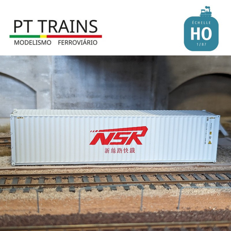 Container 40' HC NSR (XSLU1511689) HO PT TRAINS PT840404 - Maketis