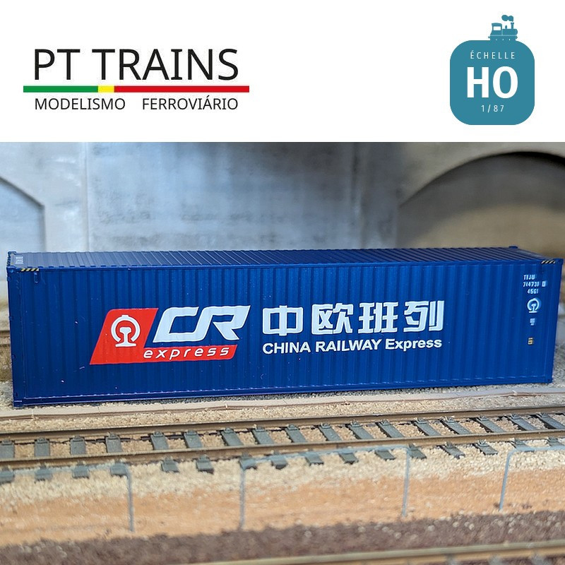 Container 40' HC China Railways (TBJU7447300) HO PT TRAINS PT840405 - Maketis