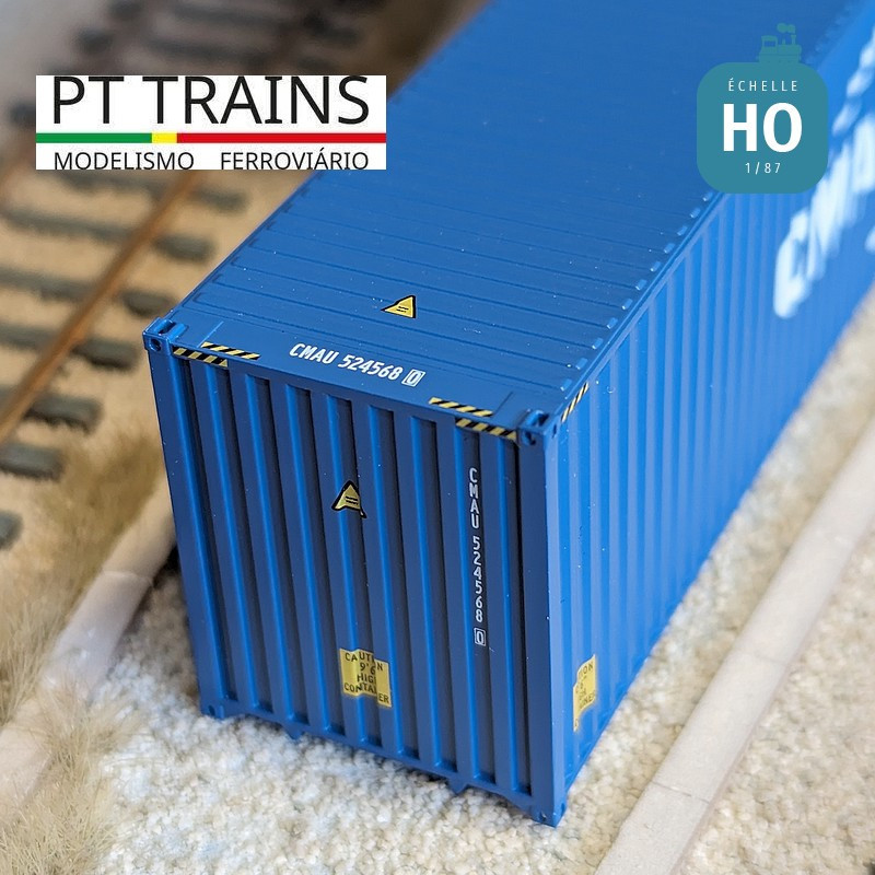 Container 40' HC CMA CGM (CMAU5245680) HO PT TRAINS PT840070 - Maketis