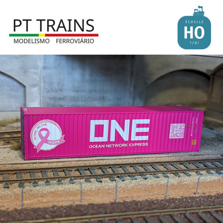 Container 40' HC ONE "Solideraty Edition" HO PT TRAINS PT190019 - Maketis Container 40' HC ONE "Solideraty Edition" HO PT TRAINS PT190019 - Maketis