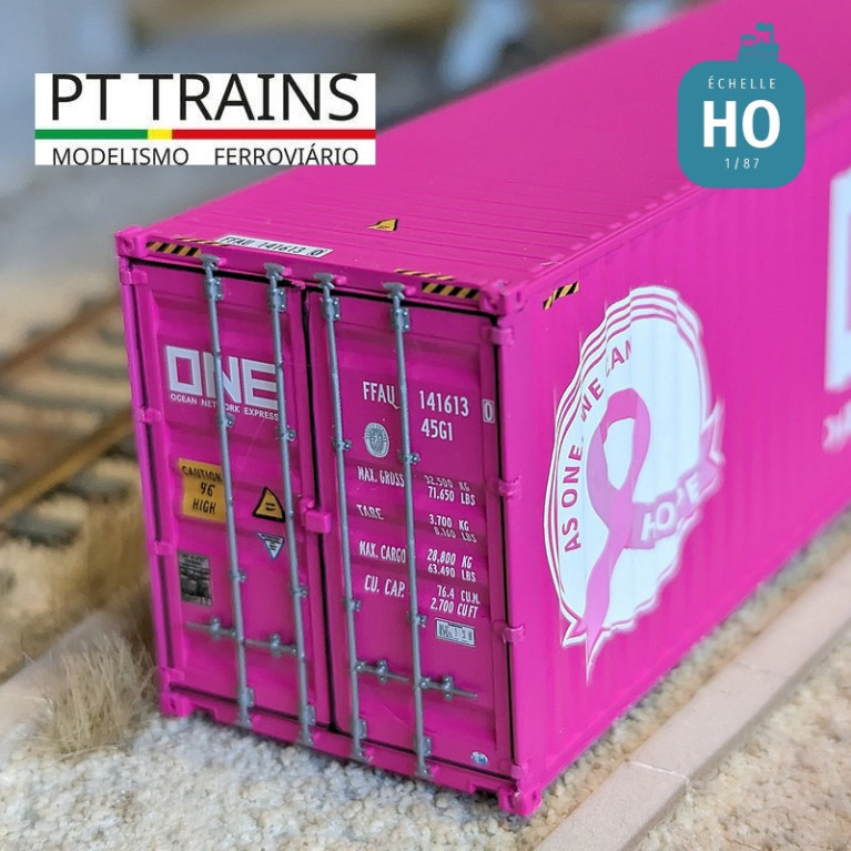 Container 40' HC ONE "Solideraty Edition" HO PT TRAINS PT190019 - Maketis Container 40' HC ONE "Solideraty Edition" HO PT TRAINS PT190019 - Maketis