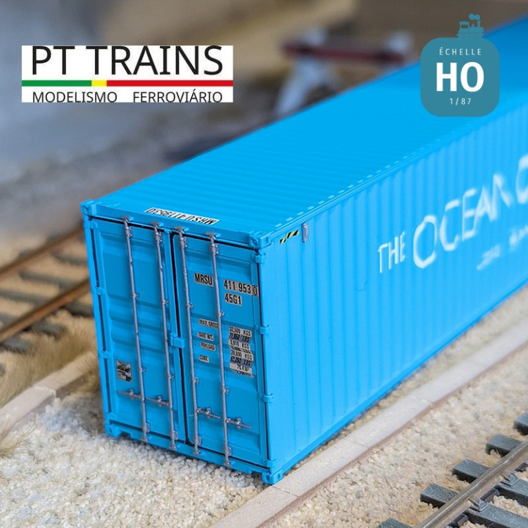 Set 2 Container 40' HC Maersk "The Ocean Clean Up" HO PT TRAINS PT190021 - Maketis Set 2 Container 40' HC Maersk "The Ocean Clean Up" HO PT TRAINS PT190021 - Maketis