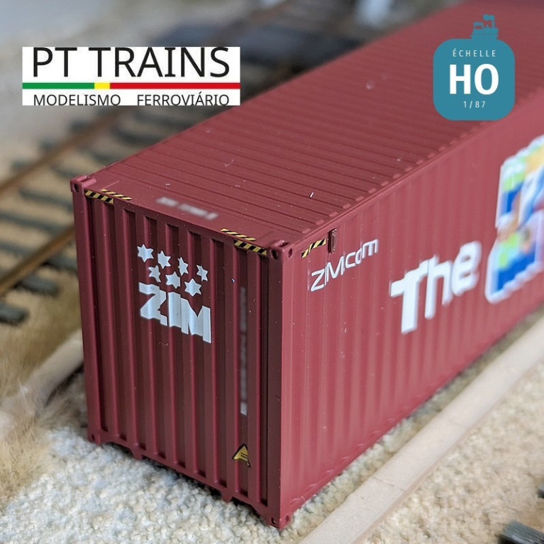 Container 40' HC ZIM (ZCSU7261639) HO PT TRAINS PT840050 - Maketis