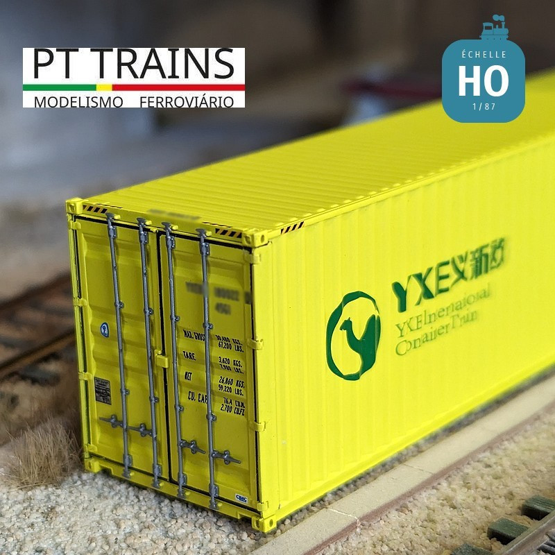 Container 40' HC YIXINOU (YXEU1800370) HO PT TRAINS PT840402.1 - Maketis