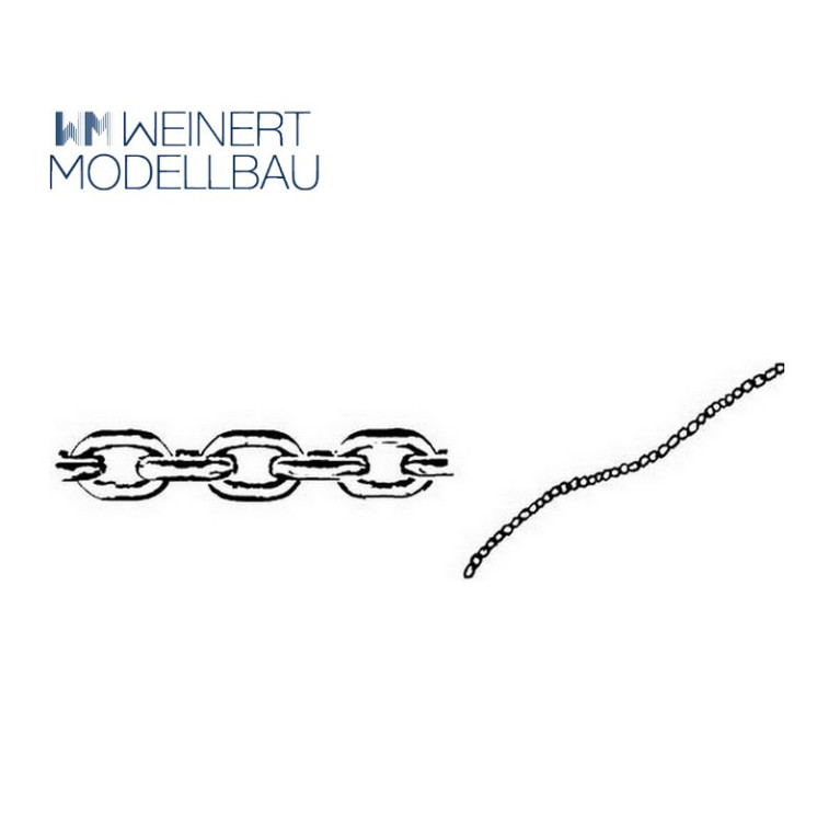 Chaîne grosse, maillons 2,2mm. Longueur 1 mètre Weinert 9317 - Maketis Chaîne grosse, maillons 2,2mm. Longueur 1 mètre Weinert 9317 - Maketis