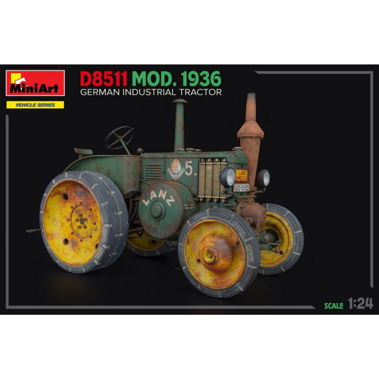 Tracteur industriel Allemand D8511 Modèle 1936 1/24 MiniArt 24005 - Maketis