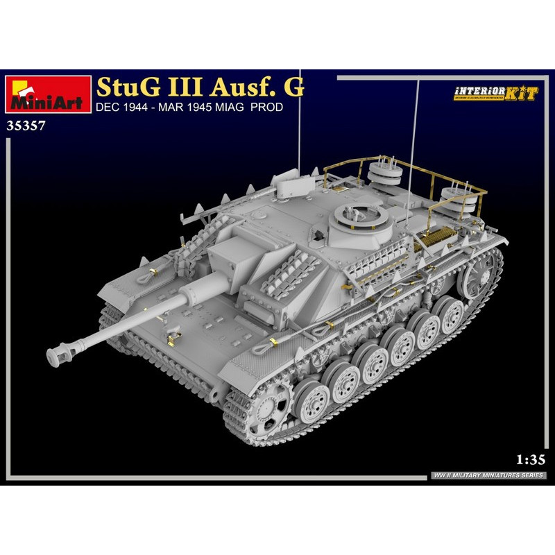 Char Allemand StuG III Ausf. G DEC 1944-MAR 1945 Interior Kit WWII 1/35 MiniArt 35357 - Maketis