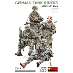 Soldats Allemands en position assis sur char 4 figurines Ardennes 1944 1/35 MiniArt 35411 - Maketis