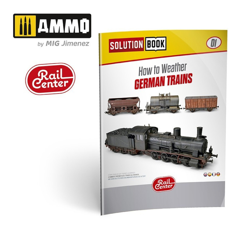 Guide pratique complet "Rail Center Solution Book" pour patiner les trains en général MIG AMMO.R-1300 - Maketis Guide pratique complet "Rail Center Solution Book" pour patiner les trains en général MIG AMMO.R-1300 - Maketis