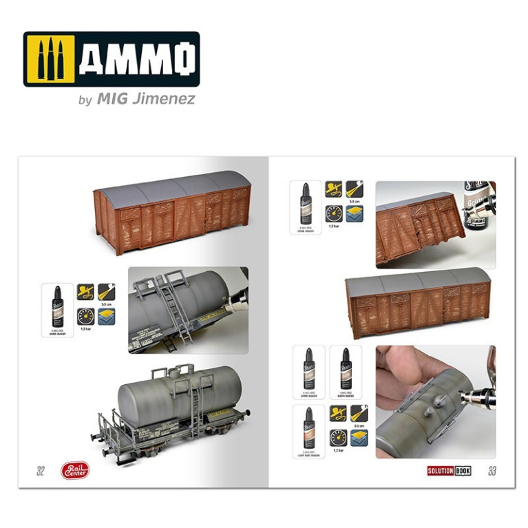 Guide pratique complet "Rail Center Solution Book" pour patiner les trains en général MIG AMMO.R-1300 - Maketis Guide pratique complet "Rail Center Solution Book" pour patiner les trains en général MIG AMMO.R-1300 - Maketis