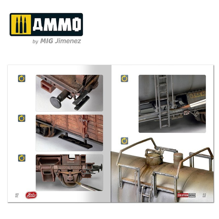 Guide pratique complet "Rail Center Solution Book" pour patiner les trains en général MIG AMMO.R-1300 - Maketis Guide pratique complet "Rail Center Solution Book" pour patiner les trains en général MIG AMMO.R-1300 - Maketis