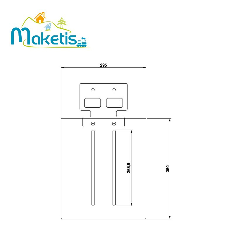 Set 2 Interfaces 29.5 cm pour relief négatif ou positif Easy Module MOD90200 - Maketis