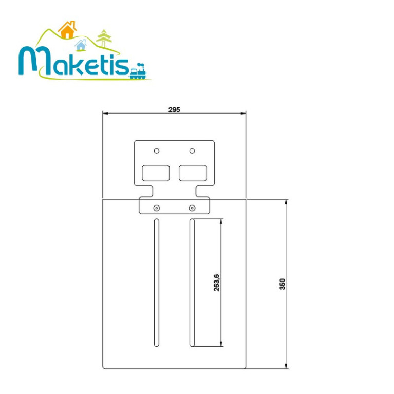 Set 2 Interfaces 29.5 cm pour relief négatif ou positif Easy Module MOD90200 - Maketis