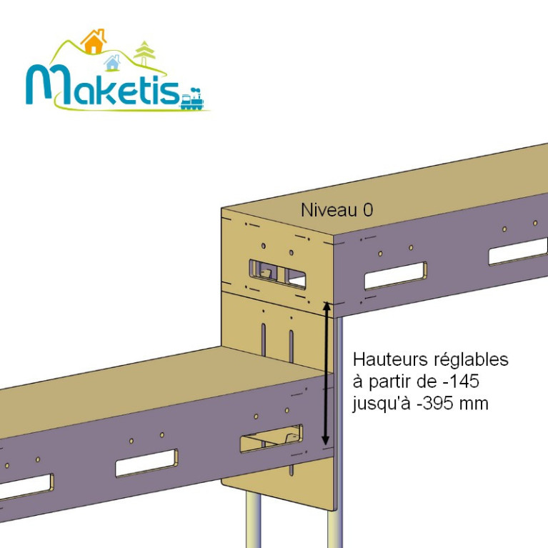 Set 2 Interfaces 295mm negative relief for Easy Module Maketis MOD90200