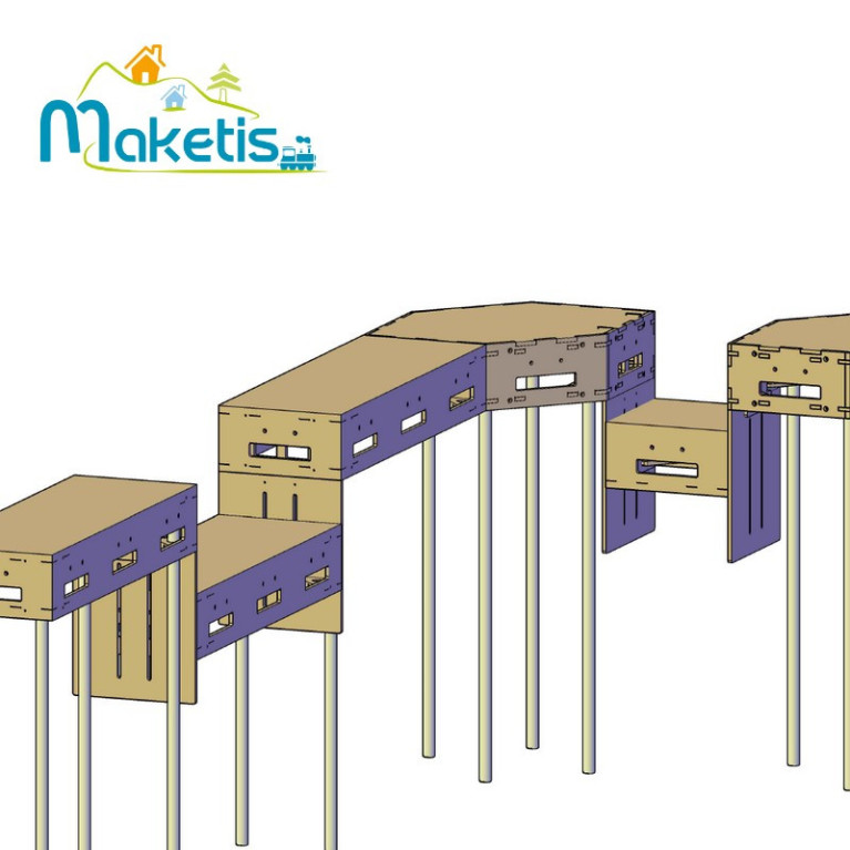 Set 2 Interfaces 295mm negative relief for Easy Module Maketis MOD90200