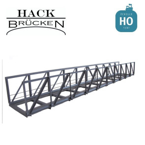 Pont métallique en treillis 38 cm 58mm large gris HO Hack Brücken V38 - Maketis