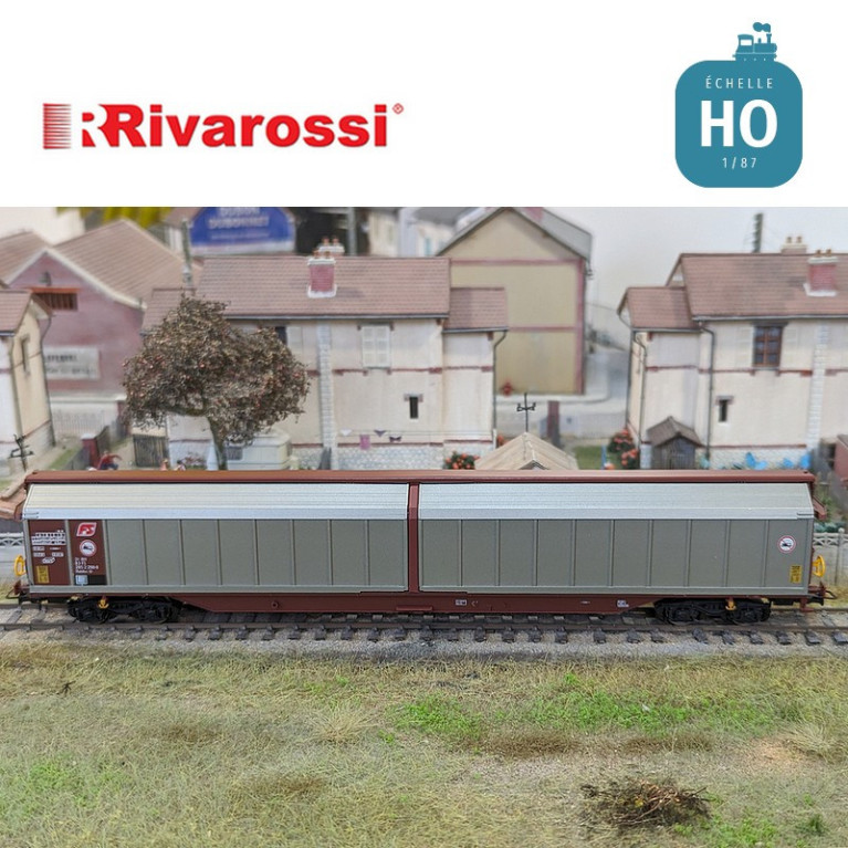 Coffret 2 wagons à parois coulissantes Habillss FS Ep V HO Rivarossi HR6597 - Maketis