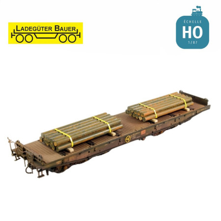 Brames courtes rondes en acier rouillé 2 pcs HO Ladegüter Bauer H01254
