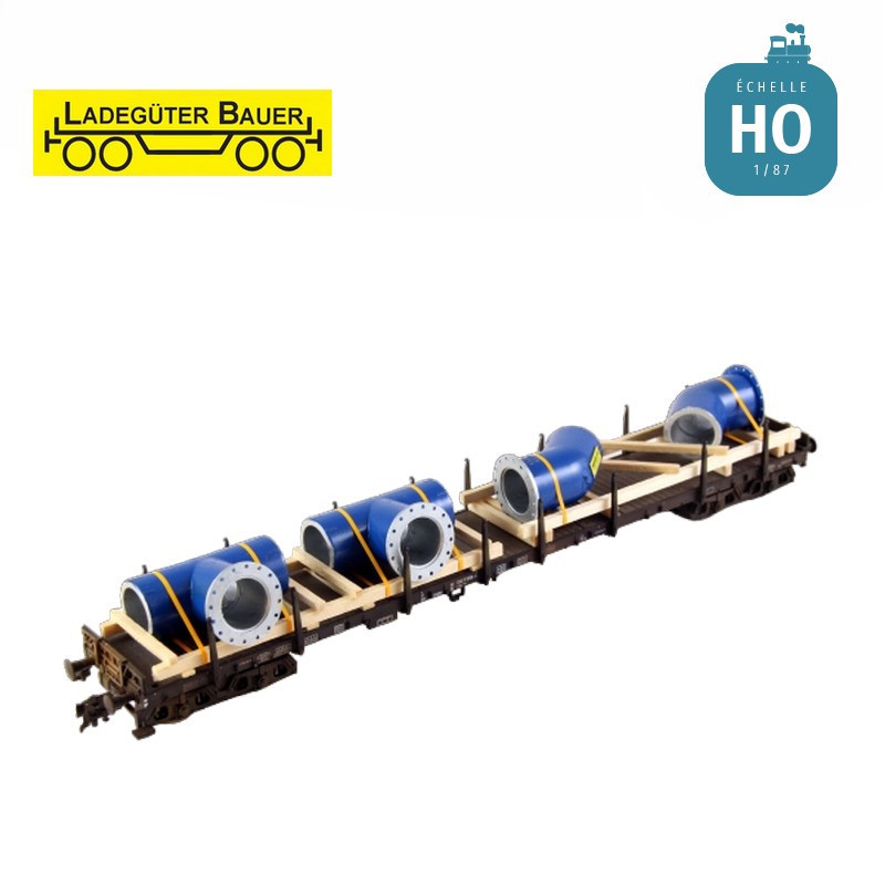 Raccords de gros tubes en 2 parties HO Ladegüter Bauer H01267 - Maketis