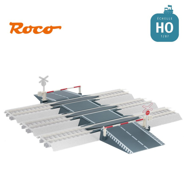 Passage à niveau (kit) pour voie ROCO LINE avec ballast ROCO 40022 - Maketis