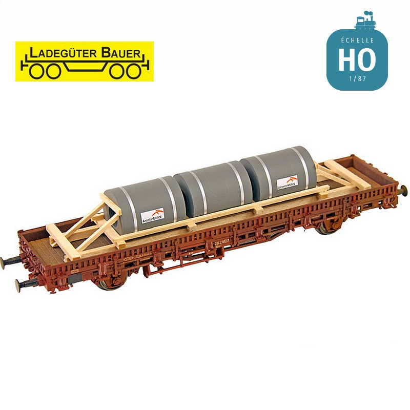 Bobines d'acier, chargées en long HO Ladegüter Bauer H01360 - Maketis