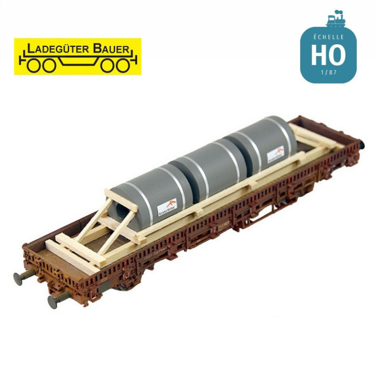 Bobines d'acier, chargées en long HO Ladegüter Bauer H01360 - Maketis