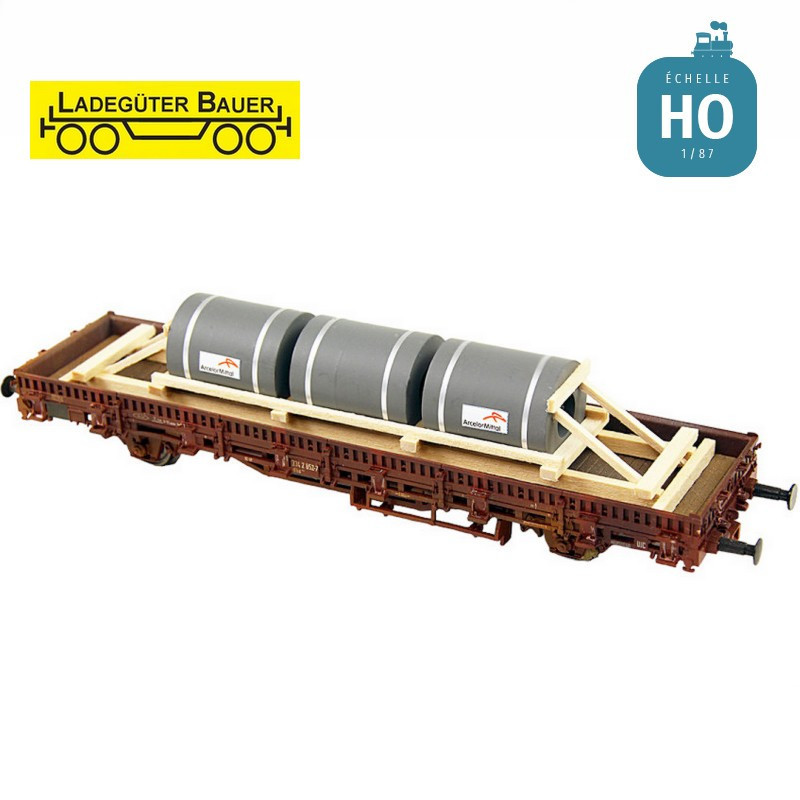 Bobines d'acier, chargées en long HO Ladegüter Bauer H01360 - Maketis