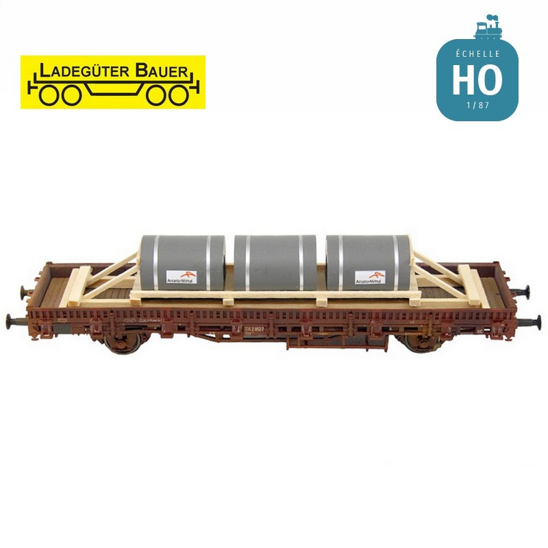 Bobines d'acier, chargées en long HO Ladegüter Bauer H01360 - Maketis