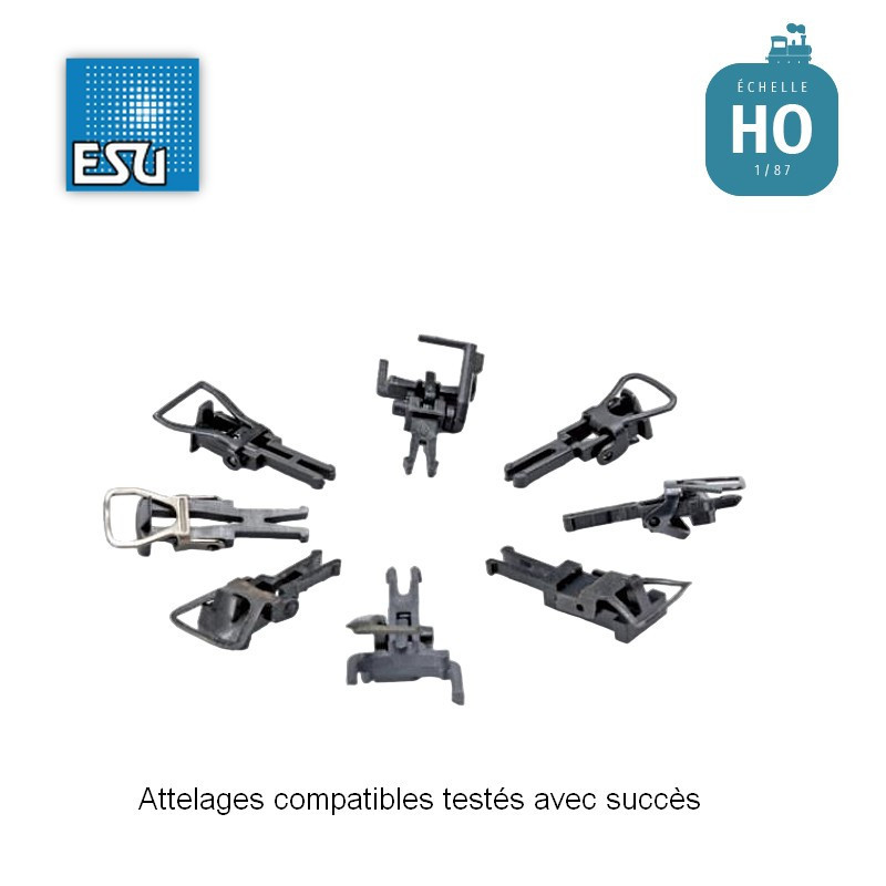 Automatic electromagnetic coupler 2 pcs H0 ESU 41002