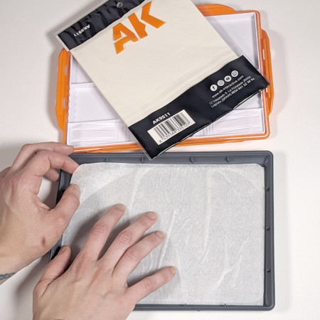 Palette humide polyvalente (40 feuilles + 2 éponges ) AK Interactive AK9510 - Maketis