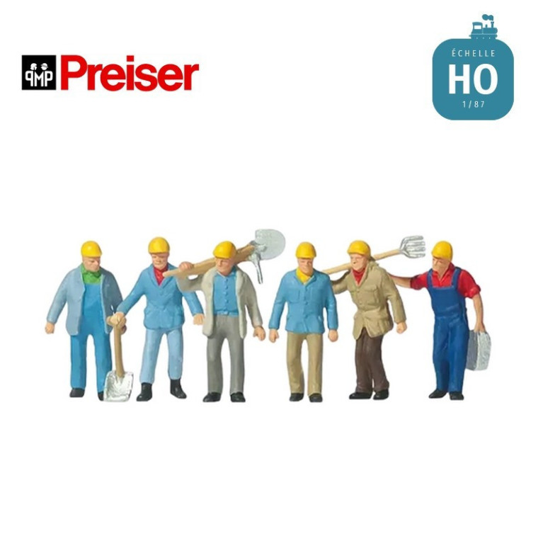 Cantonniers marchant HO Preiser 10033 - Maketis Cantonniers marchant HO Preiser 10033 - Maketis