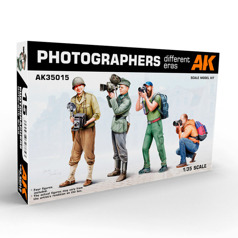 Figurines photographes (différentes époques) 1/35 AK Interactive AK35015 - Maketis Figurines photographes (différentes époques) 1/35 AK Interactive AK35015 - Maketis