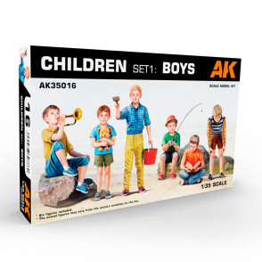 Figurines enfants (set 1) 1/35 AK Interactive AK35016 - Maketis