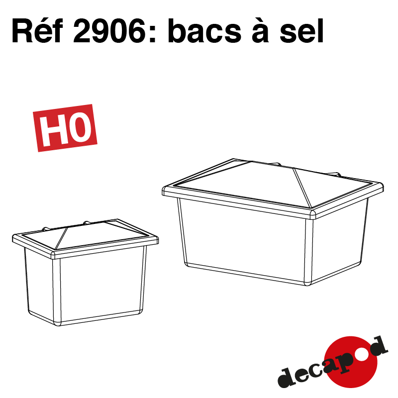 Bacs à sel (5 pcs) HO Decapod 2906 - Maketis