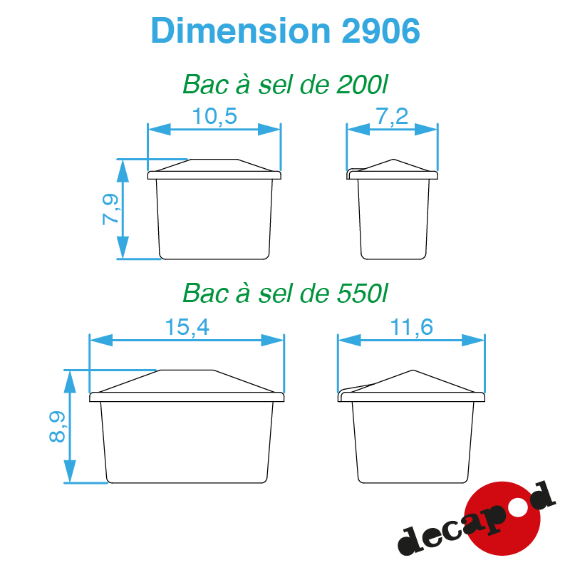 Bacs à sel (5 pcs) HO Decapod 2906