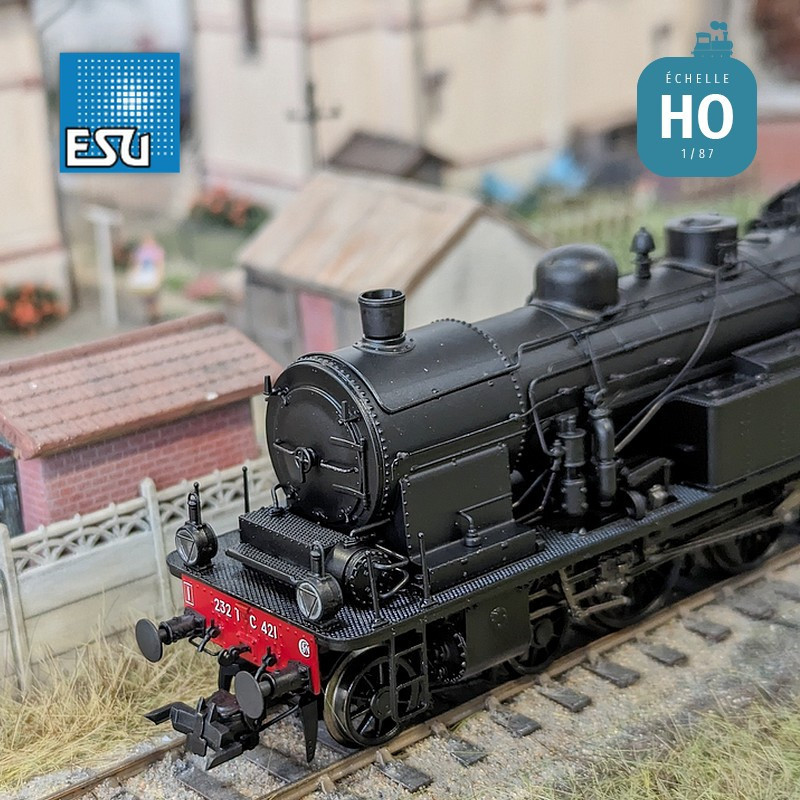 Steam locomotive 232 TC 421 SNCF Ep III Digital sound HO ESU 31186 - Maketis