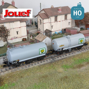 Set of 2 3-axle "BP" SNCF Ep IV HO Jouef tank wagons HJ6247 - Maketis