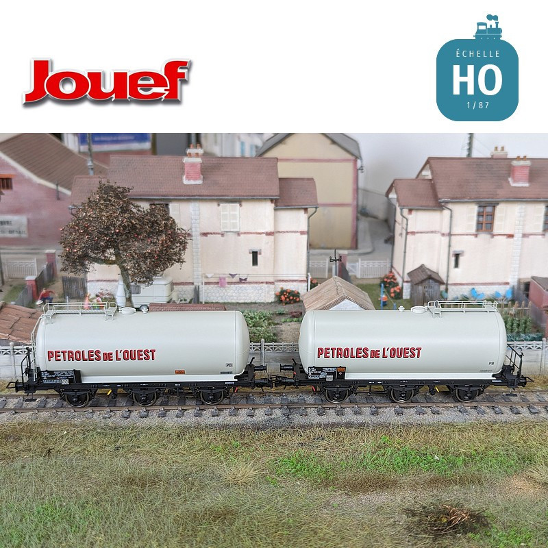 Set 2 Kesselwagen 3-achsig "Pétroles de L'Ouest" SNCF Ep IV HO Jouef HJ6249