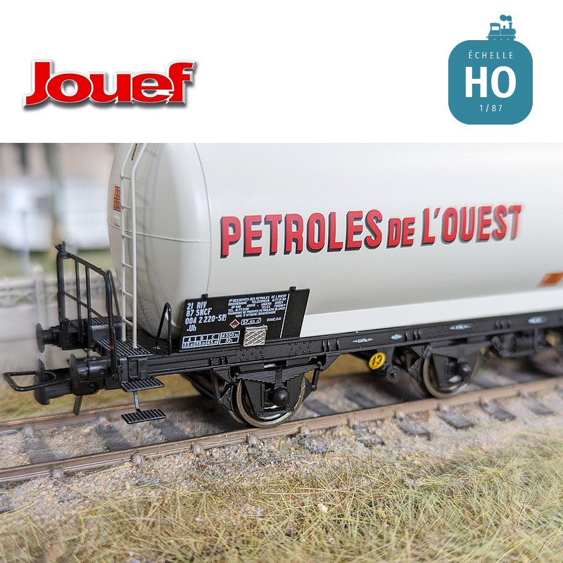 Coffret 2 wagons citerne 3 essieux "Pétroles de L'Ouest" SNCF Ep IV HO Jouef HJ6249