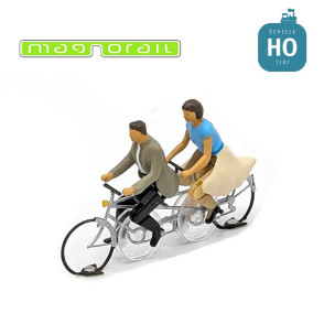 Tandem bicycle ready to run V2 HO/OO for Magnorail System KKd-2